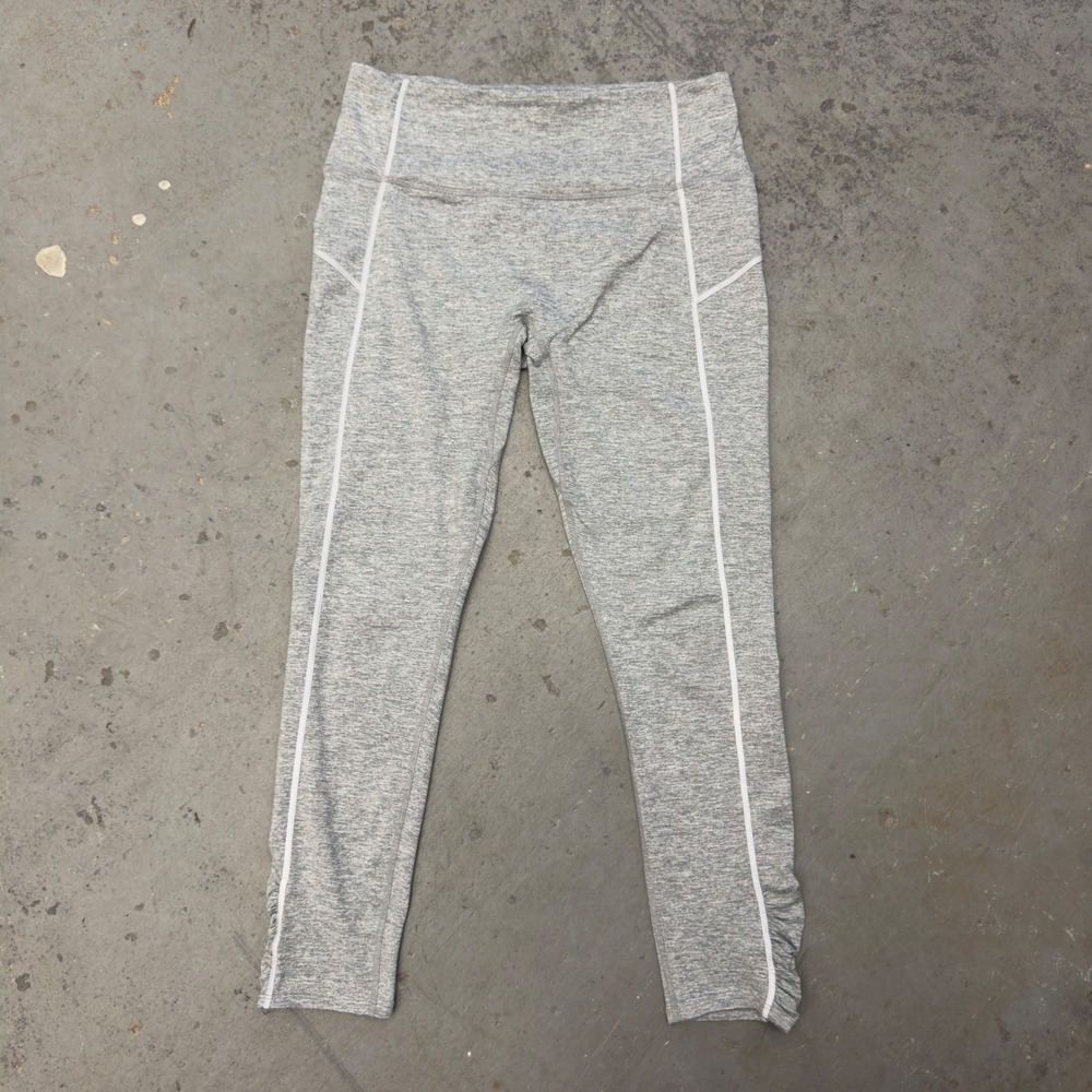 FP Movement You're A Peach High-Rise 7/8 Ruffle Leggings Grey Space Dye Size M